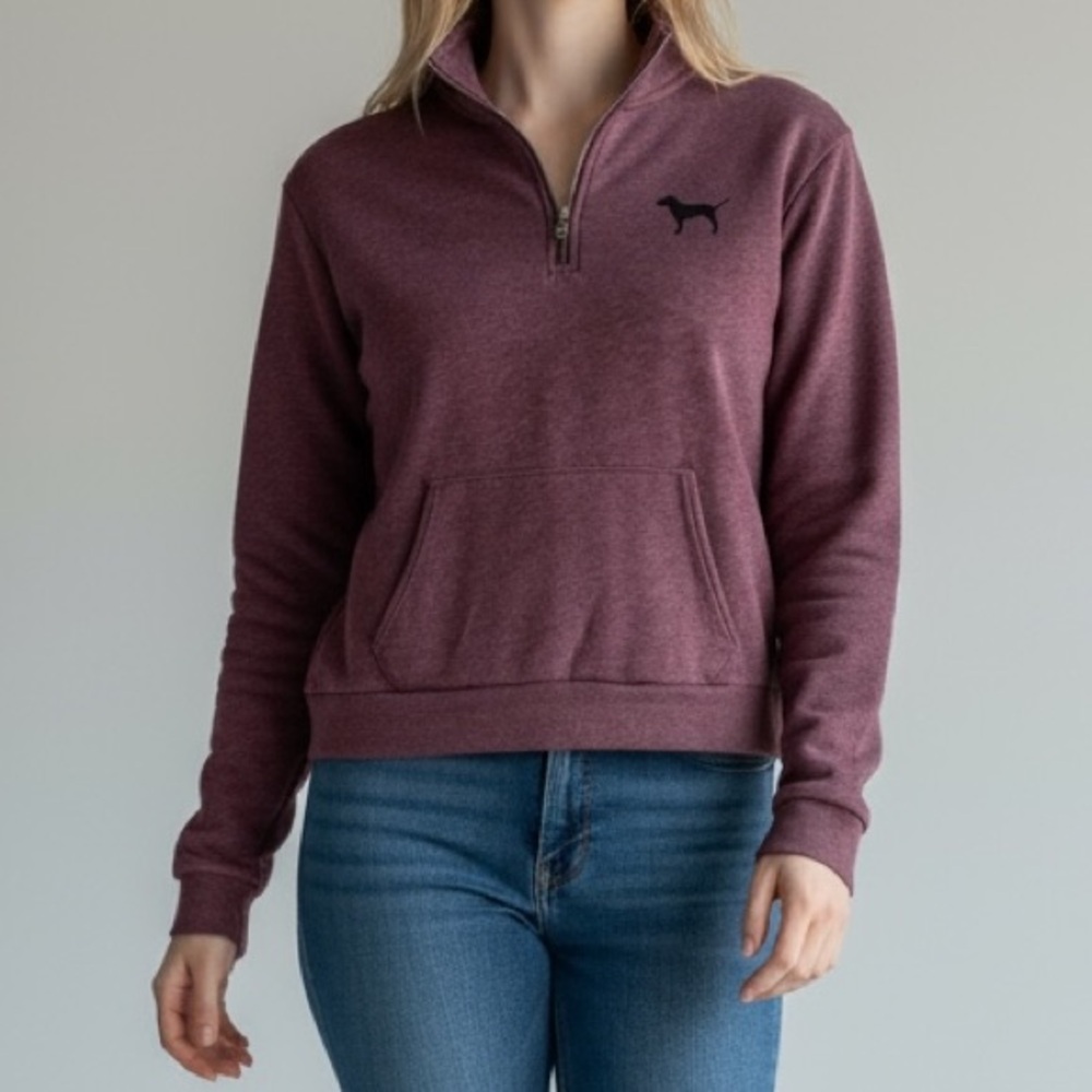 PINK Victoria's Secret Purple Half Zip Up Sweater